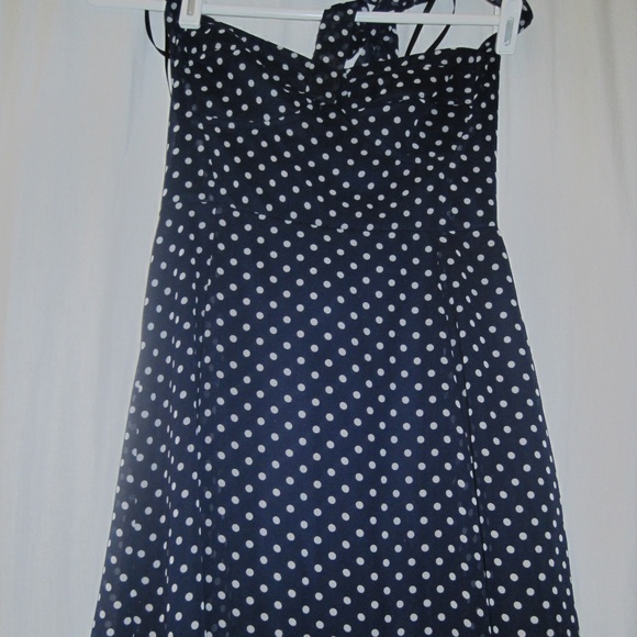 Polka Dot Halter Mini Dress